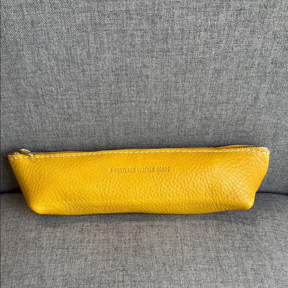 Portland Leather Goods Yellow Pencil Case